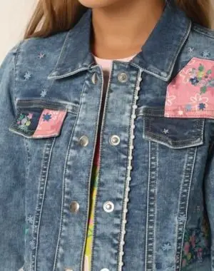 Denim Jacket with Embroidered Detail